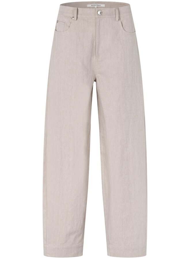 Bacoli Barrel Trousers | Soft Beige