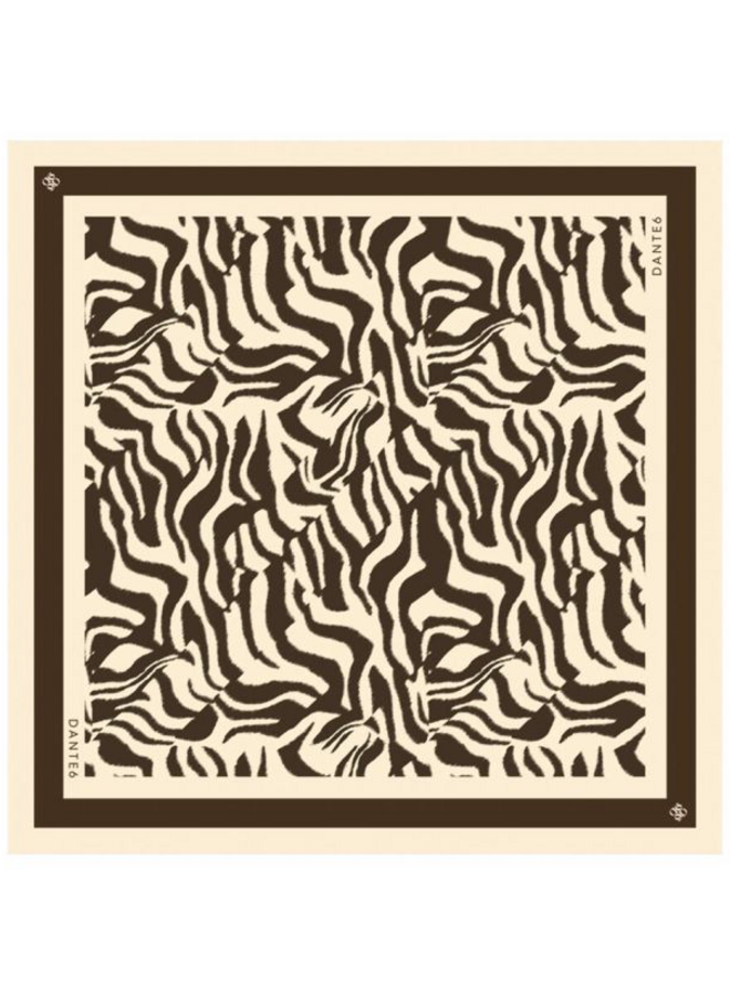 Arlo animalistic printed scarf | Brown/Cream
