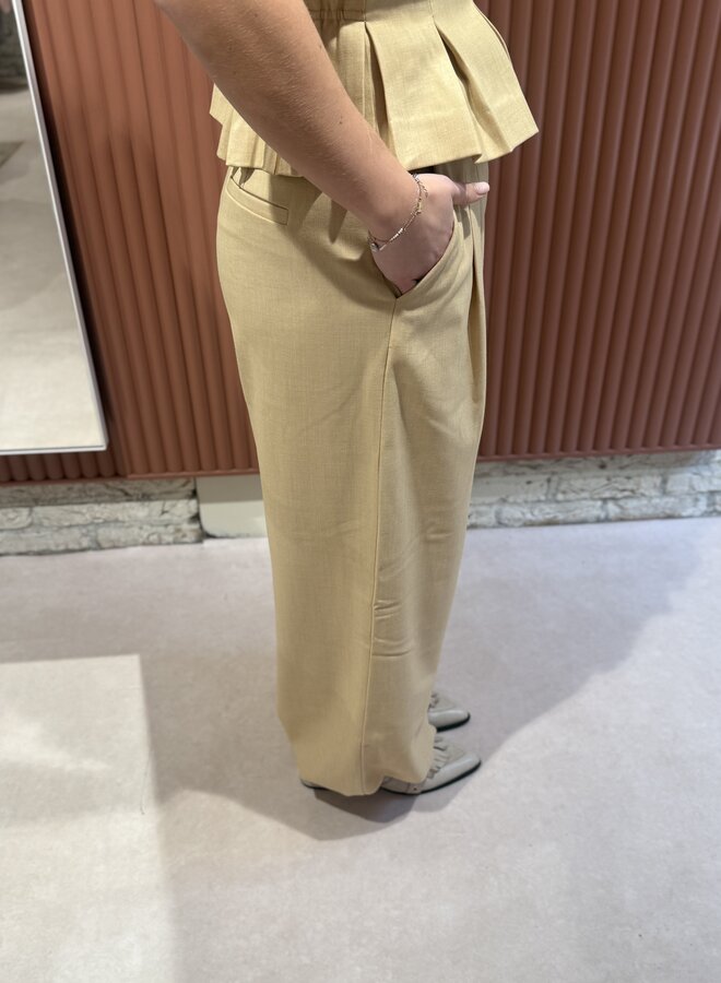 Stacy MW pants | Pale hay melange