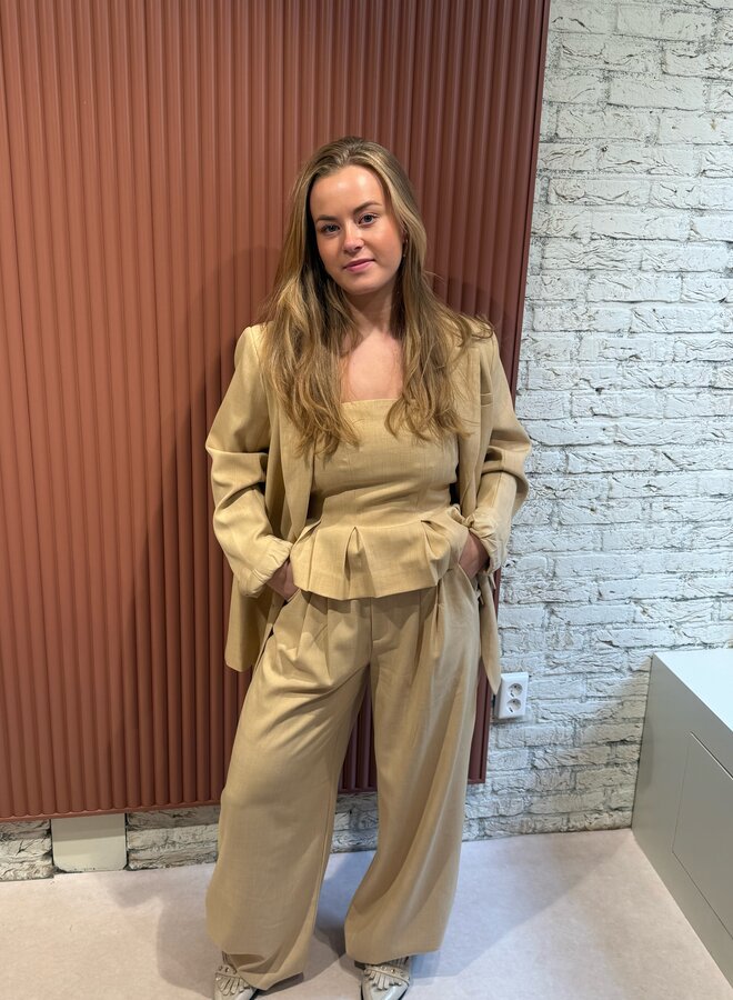 Stacy Blazer | Pale Hay Melange