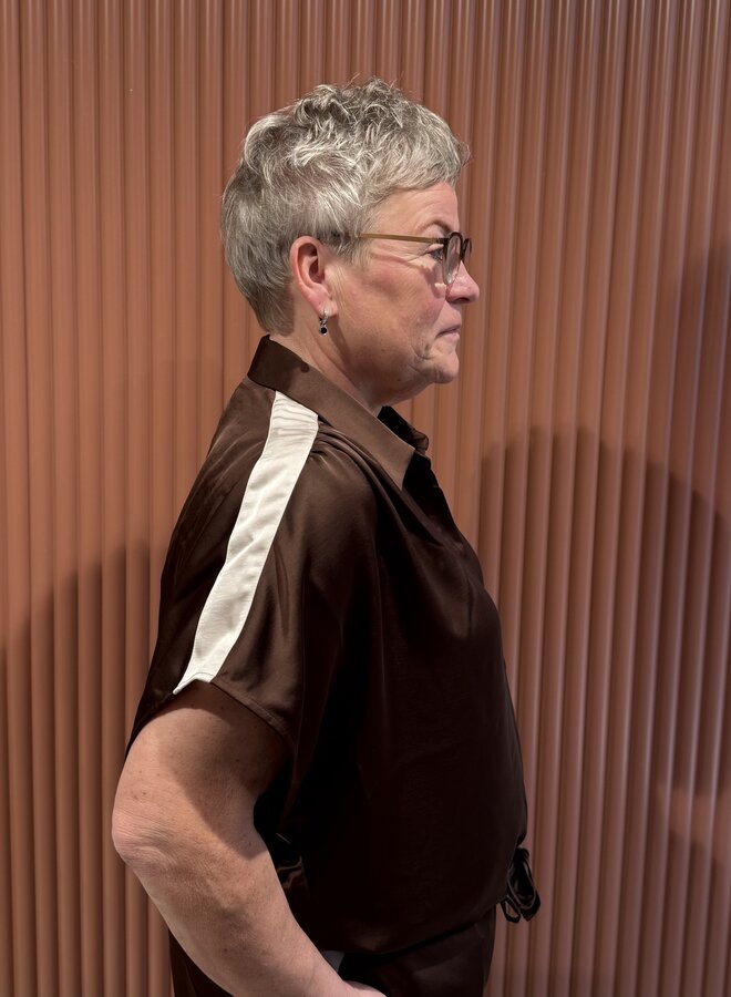 Siren tie knot shirt | Chocolate Brown