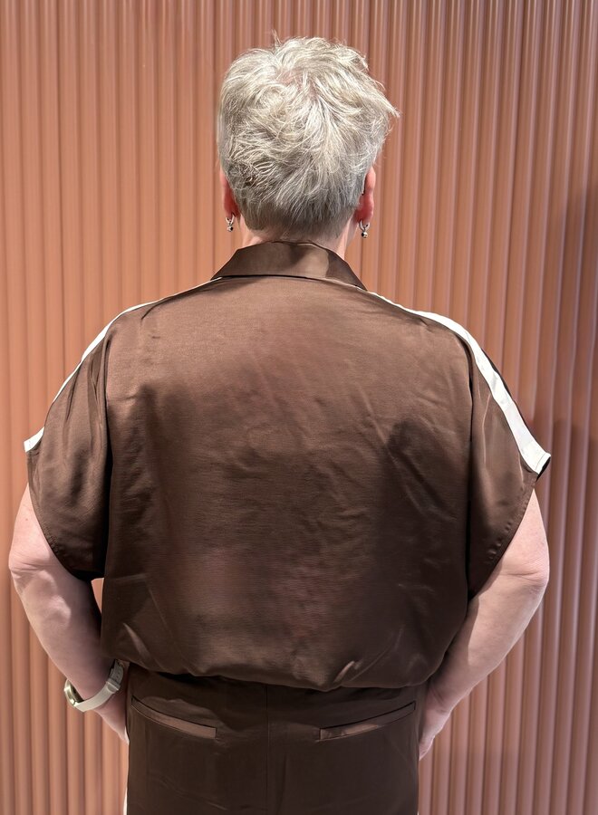 Siren tie knot shirt | Chocolate Brown