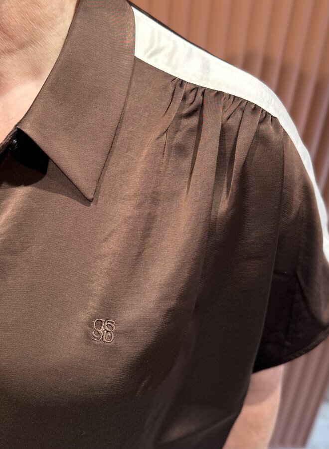 Siren tie knot shirt | Chocolate Brown