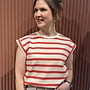 Tobi stripe top | Poppy stripe red