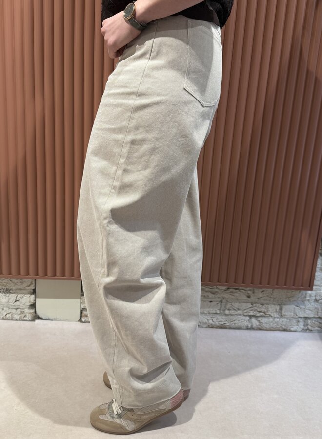 Bacoli Barrel Trousers | Soft Beige
