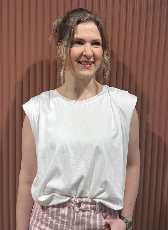 Nilou jersey top | Off white