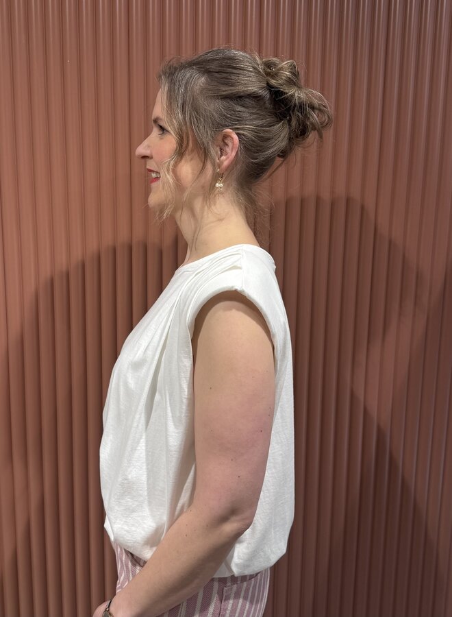 Nilou jersey top | Off white