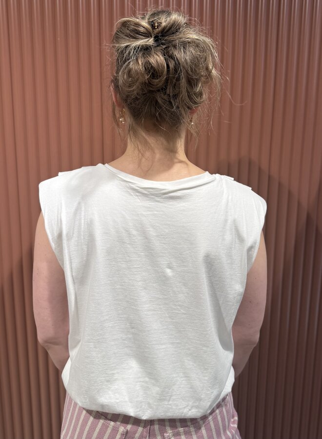 Nilou jersey top | Off white