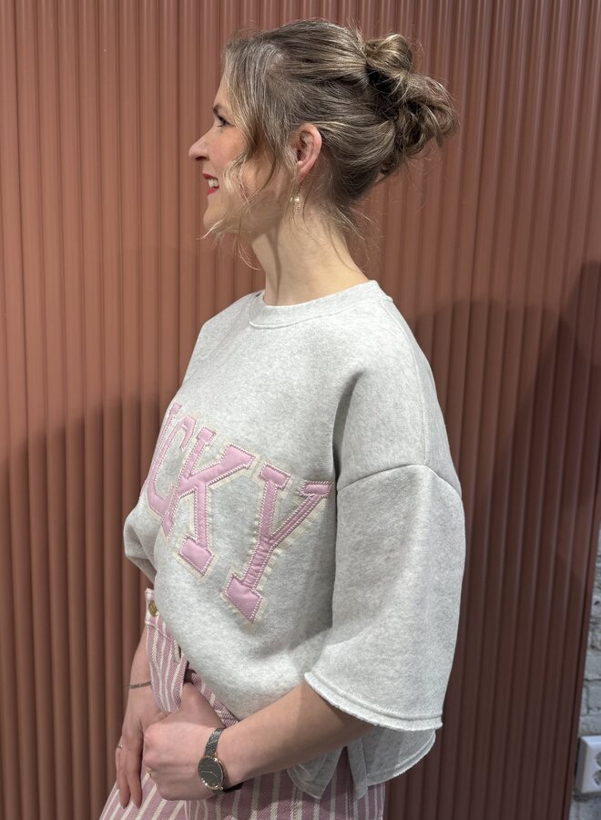 Willow lucky top | Light grey melee