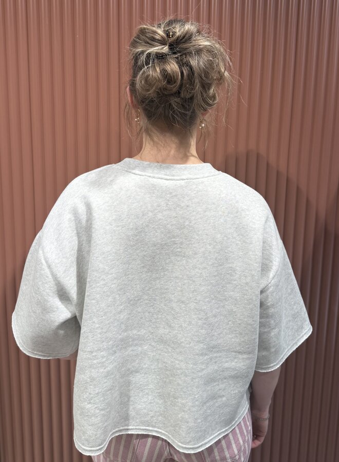 Willow lucky top | Light grey melee
