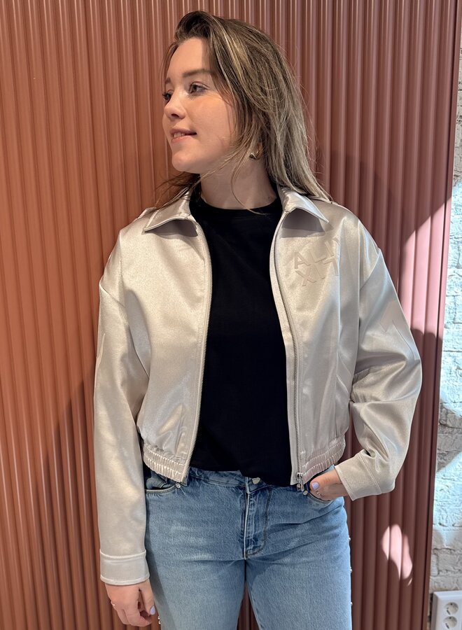Shiny Artwork Jacket | Silver