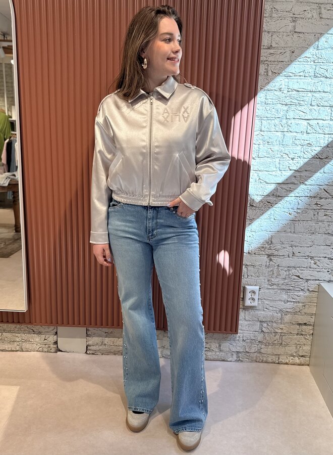 Shiny Artwork Jacket | Silver