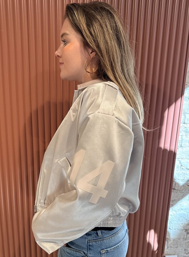 Shiny Artwork Jacket | Silver