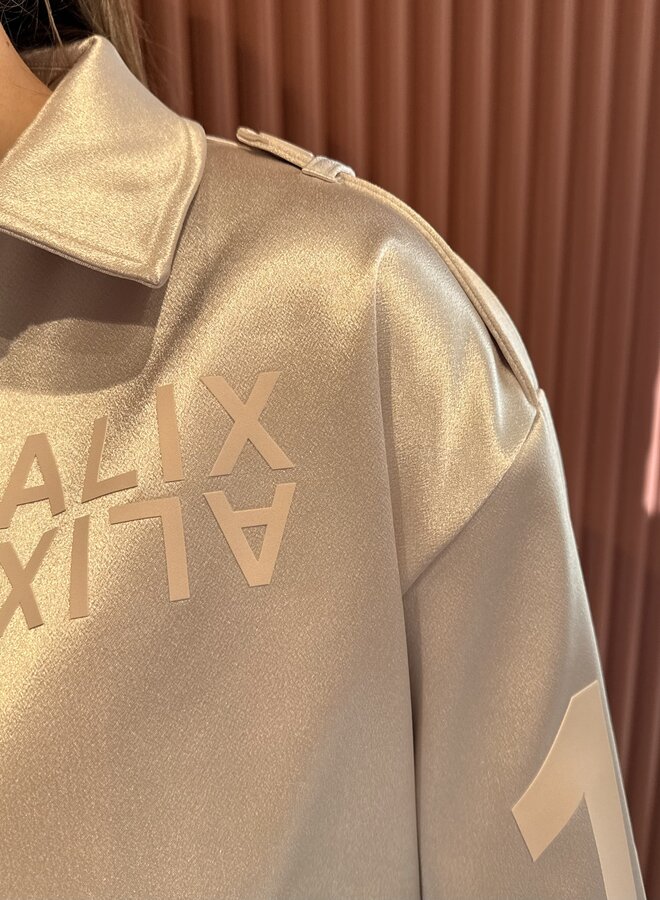 Shiny Artwork Jacket | Silver