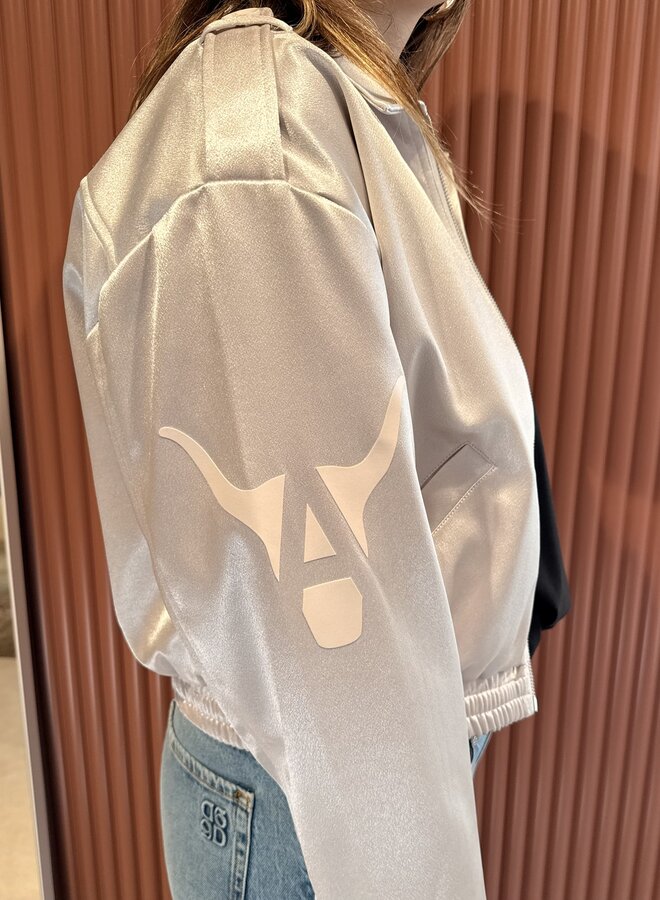 Shiny Artwork Jacket | Silver