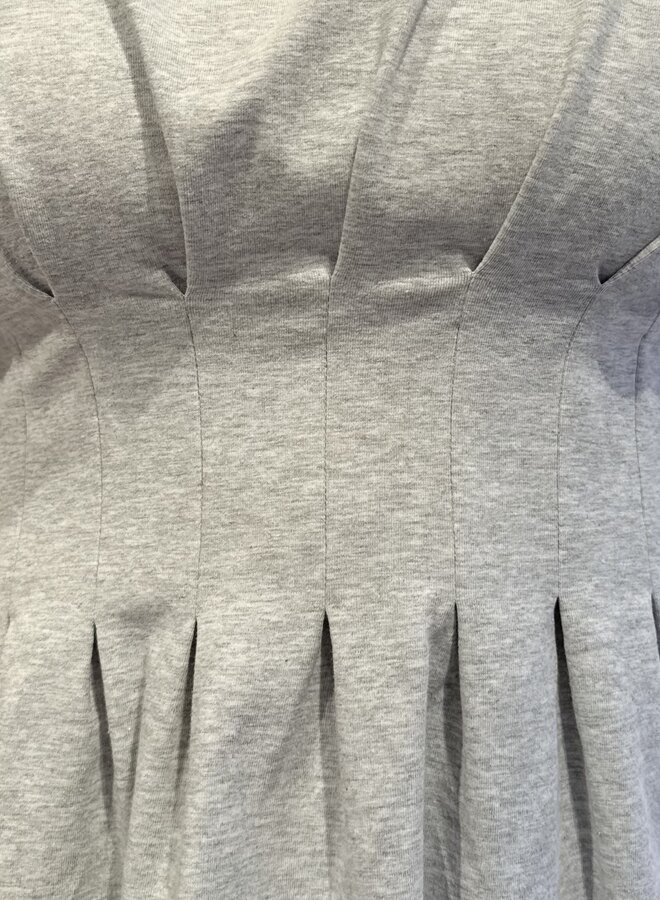 Inez tee | Ultra light grey mélange