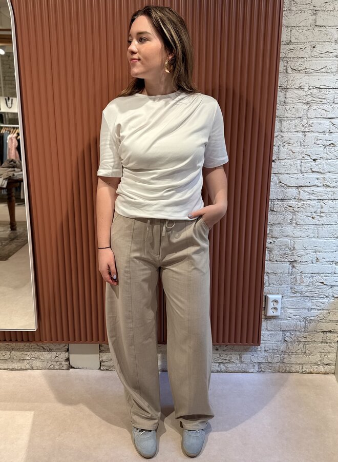 Ulina Drape Tee | White