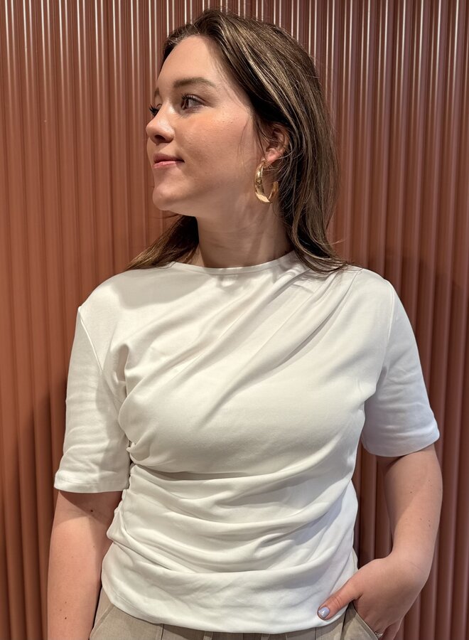Ulina Drape Tee | White