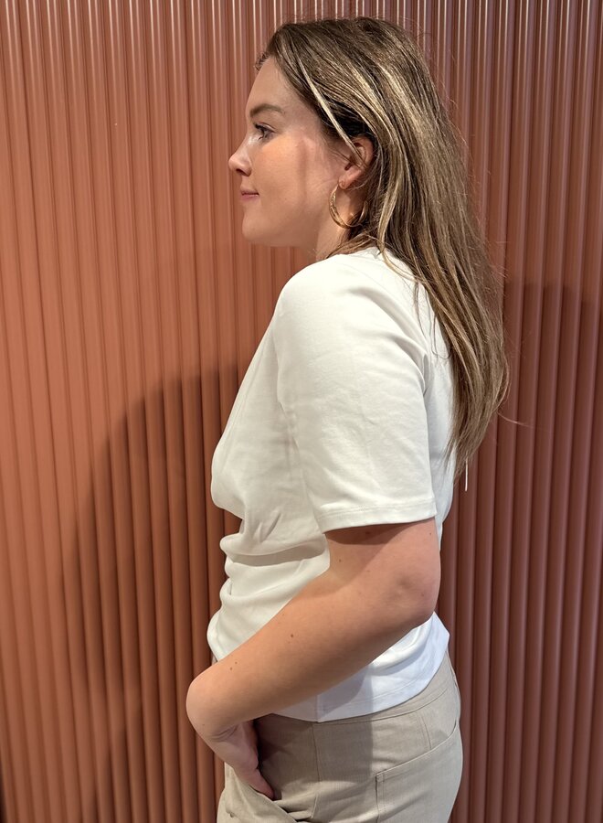 Ulina Drape Tee | White