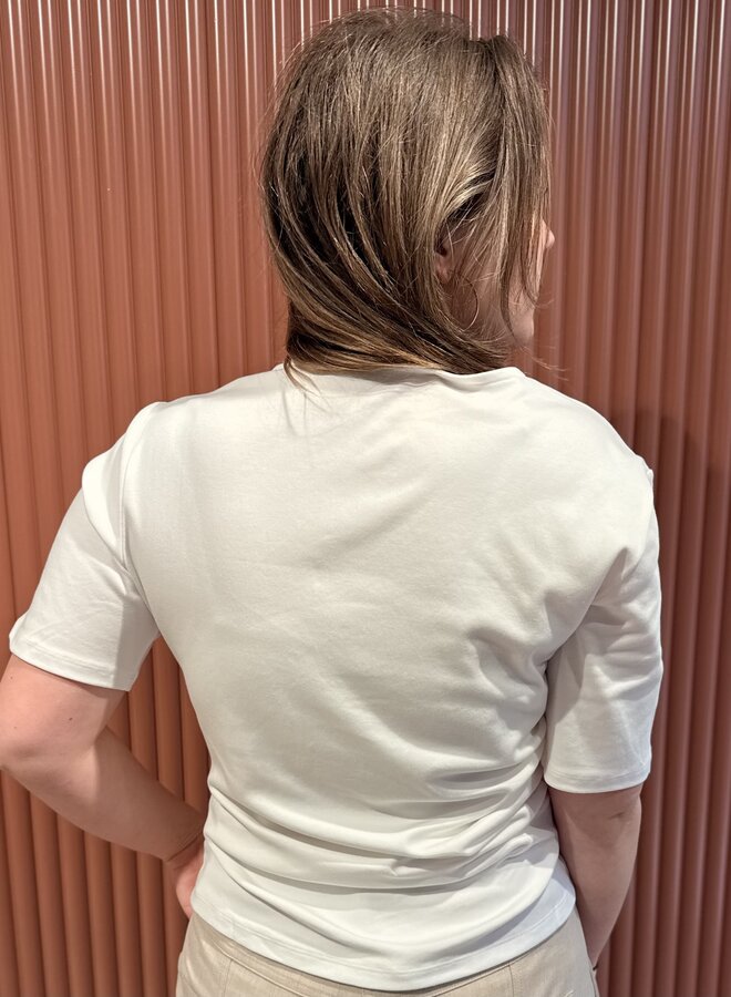 Ulina Drape Tee | White