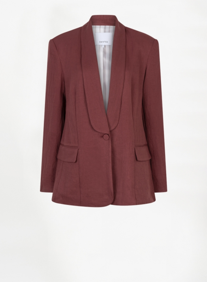 Dayva relaxed fit blazer | Berry Red