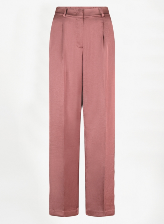 Jules satin smart pants | Coral Blush