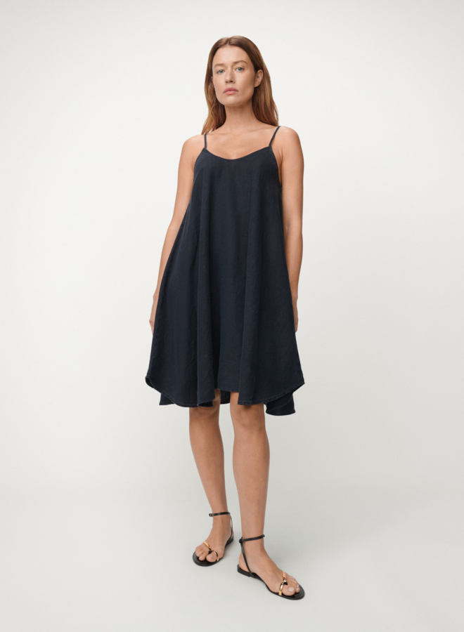 Yara | Linen Dress | Navy