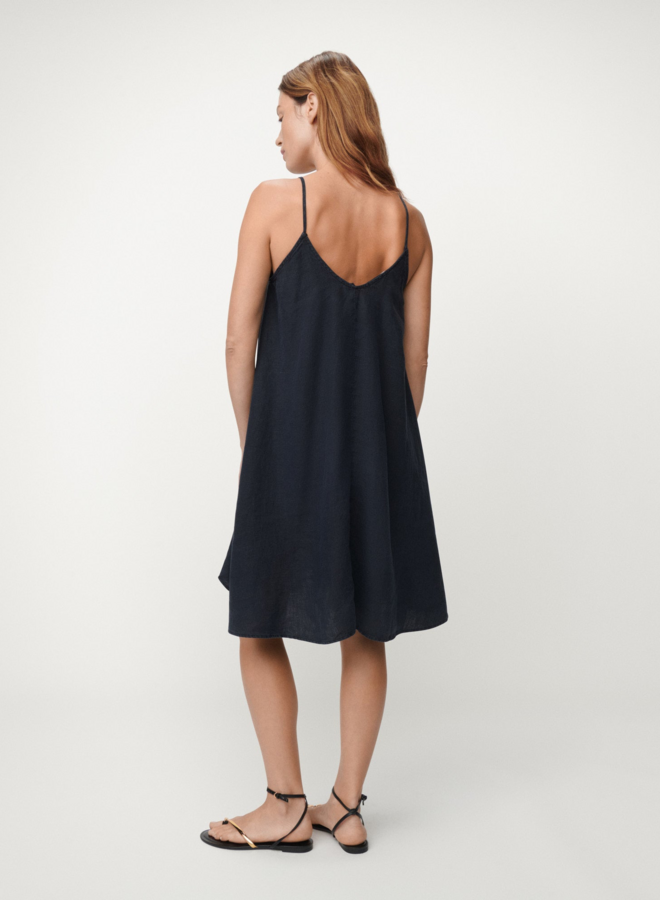Yara | Linen Dress | Navy