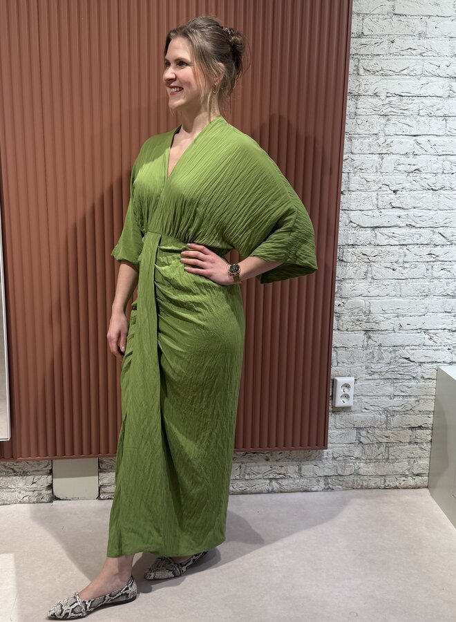 Bradshaw pleated long dress | Green Lush