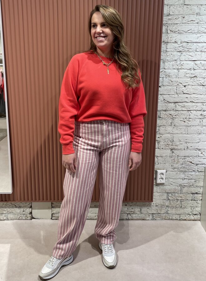 Lew Pink Rocky Pants | Pink stripe