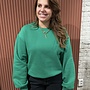 Embroidered A sweater | Bright green