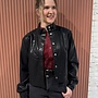 Faux leather jacket | Black