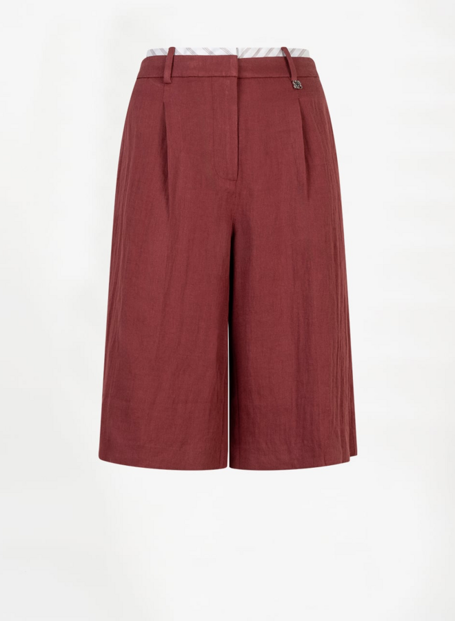 Emra relaxed fit bermuda | Berry Red