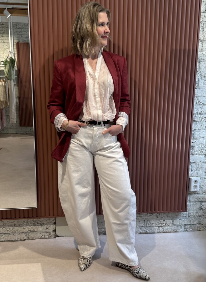 Dayva relaxed fit blazer | Berry Red
