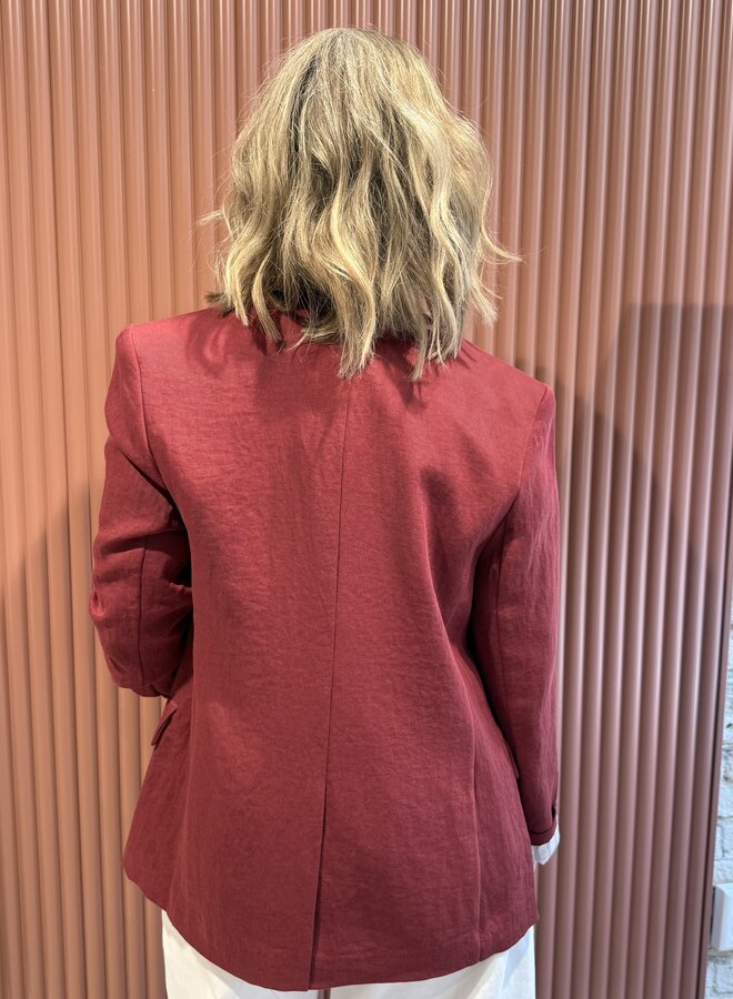 Dayva relaxed fit blazer | Berry Red