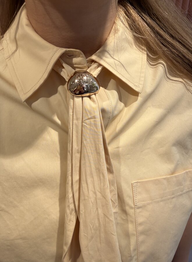 Alcon scarf detailed shirt | Butter Yellow