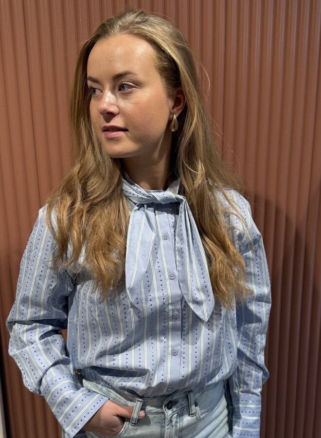 Anubi Stripe Shirt | Blue Mist