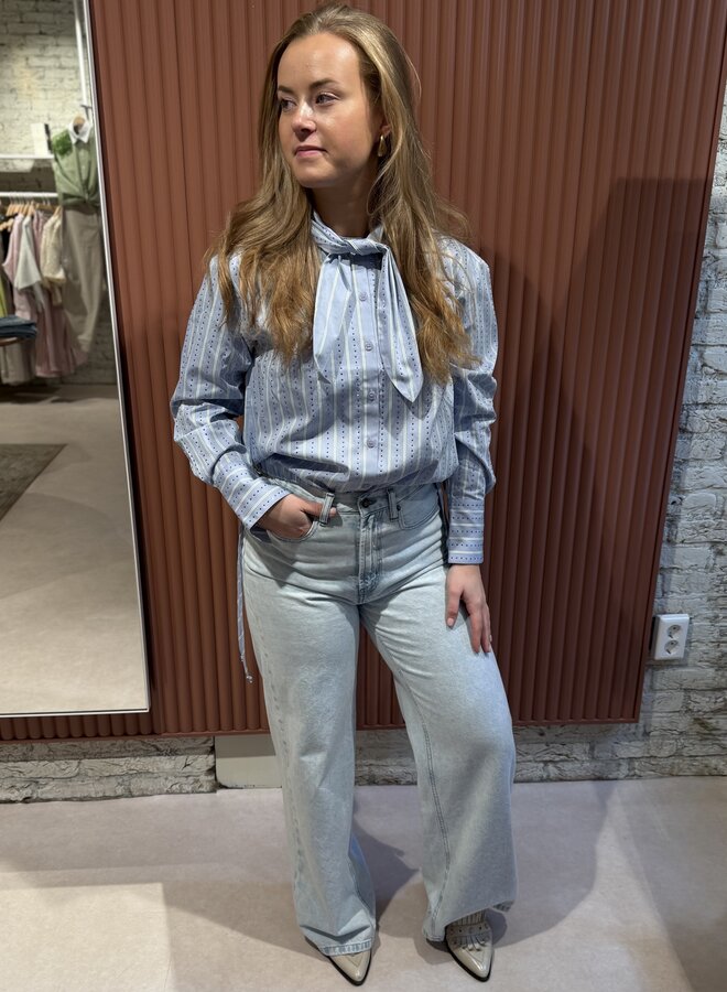 Anubi Stripe Shirt | Blue Mist