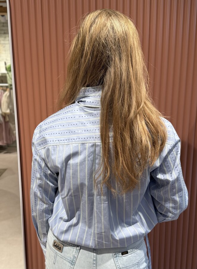 Anubi Stripe Shirt | Blue Mist