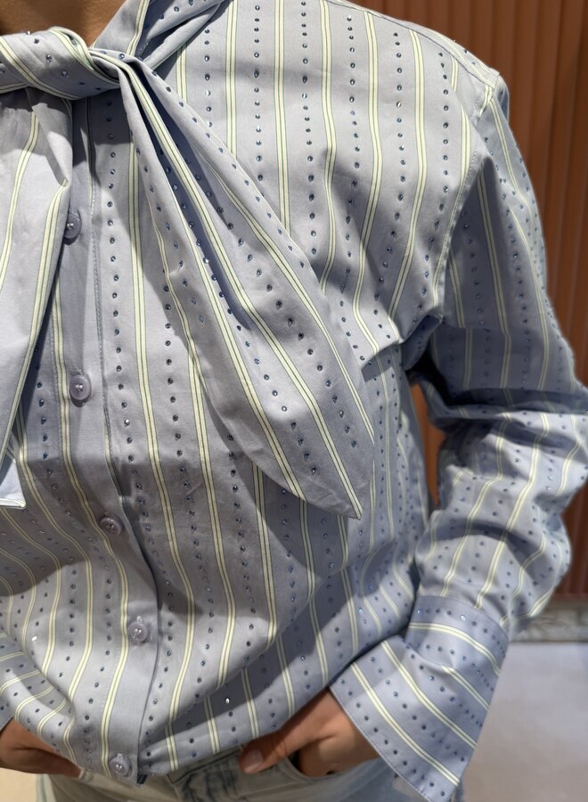 Anubi Stripe Shirt | Blue Mist