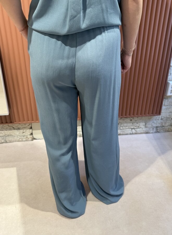 Benji viscose pants | Blue stone