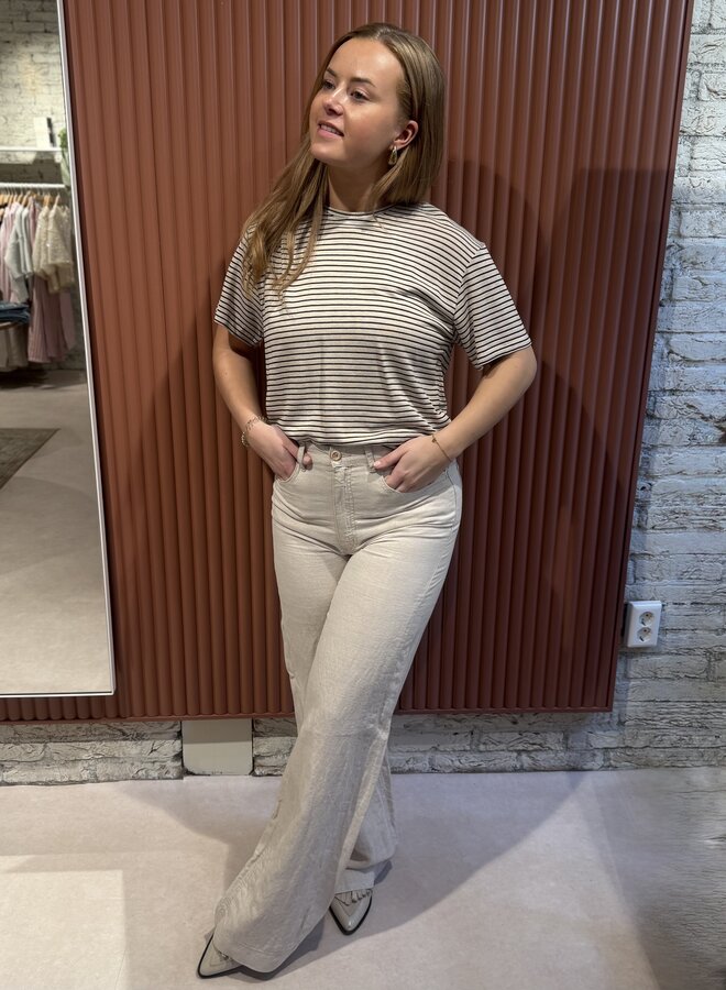 Mace small stripe top | Admiral blue stripe