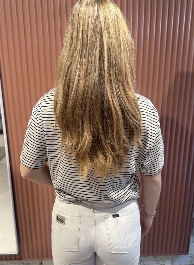 Mace small stripe top | Admiral blue stripe