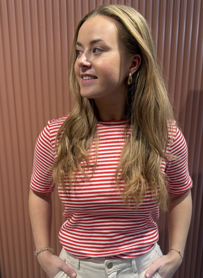 Basic ss stripe shirt | Lollipop stripe