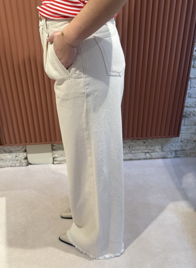 Lux grain jeans | Raw white