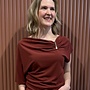 Gou embellished drapey top | Berry Red
