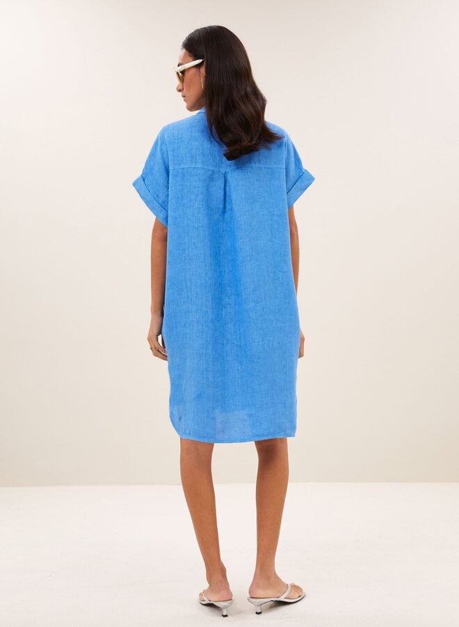 Hella Linen Dress | Regatta Blue