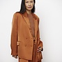 Sevigny relaxed satin blazer | Sunset Orange