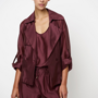 Svea short trench blazer | Cacao Berry