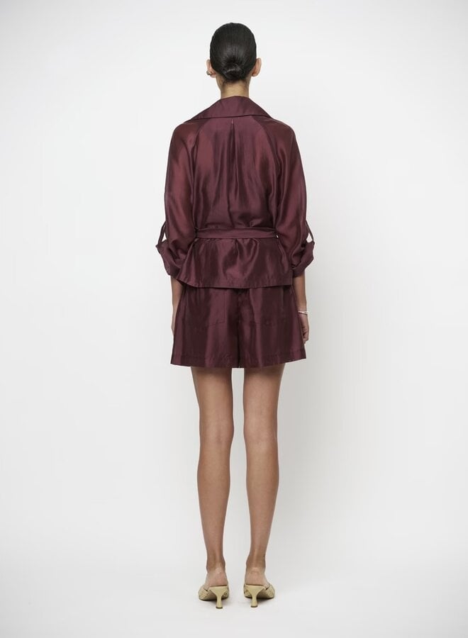 Svea short trench blazer | Cacao Berry
